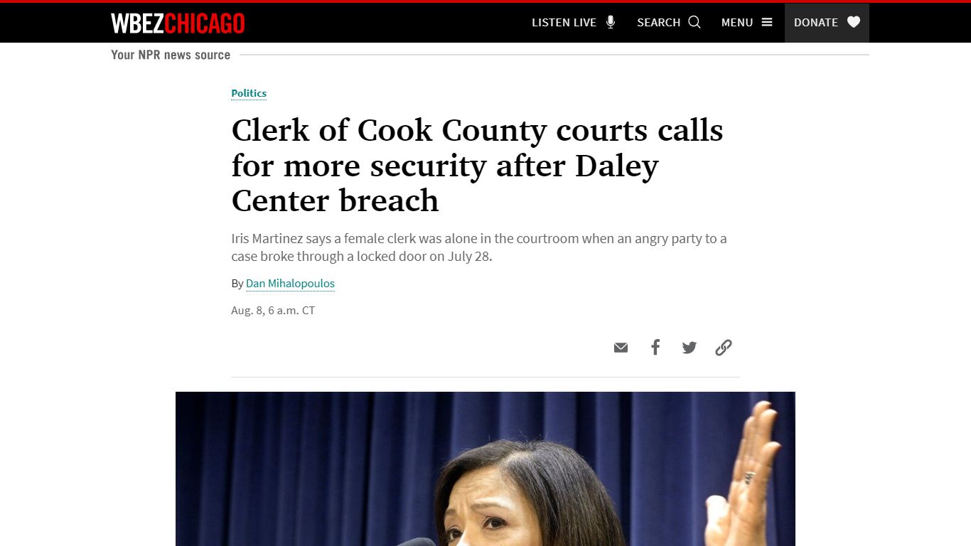 Cook County’s court clerk calls for greater security | WBEZ Chicago